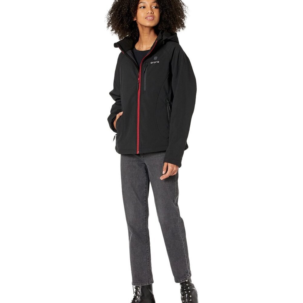 ORORO Classic Heated Jacket (Black with Red Zipper) Black XS (4 IN STOCK) - Picture 5 of 6